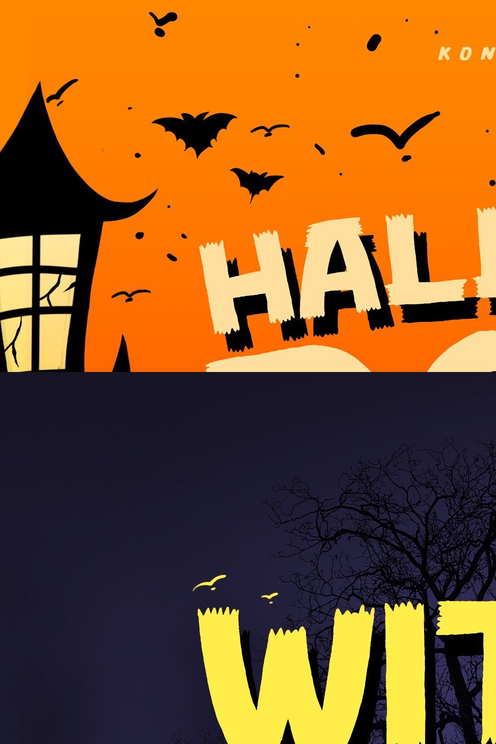 Halloween Rock! | Cute Horror Font pinterest preview image.