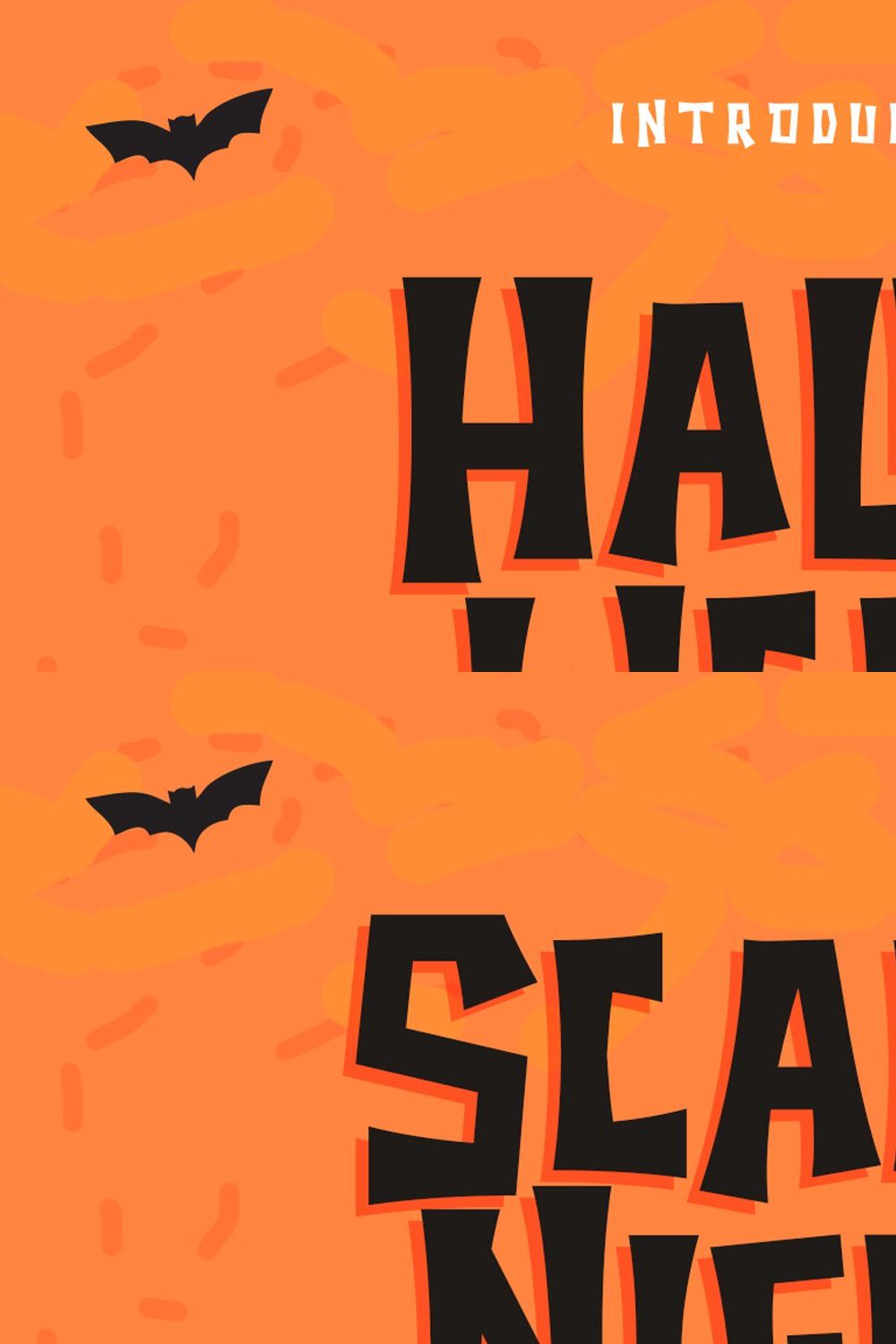 Halloween Scary Spooky Font pinterest preview image.