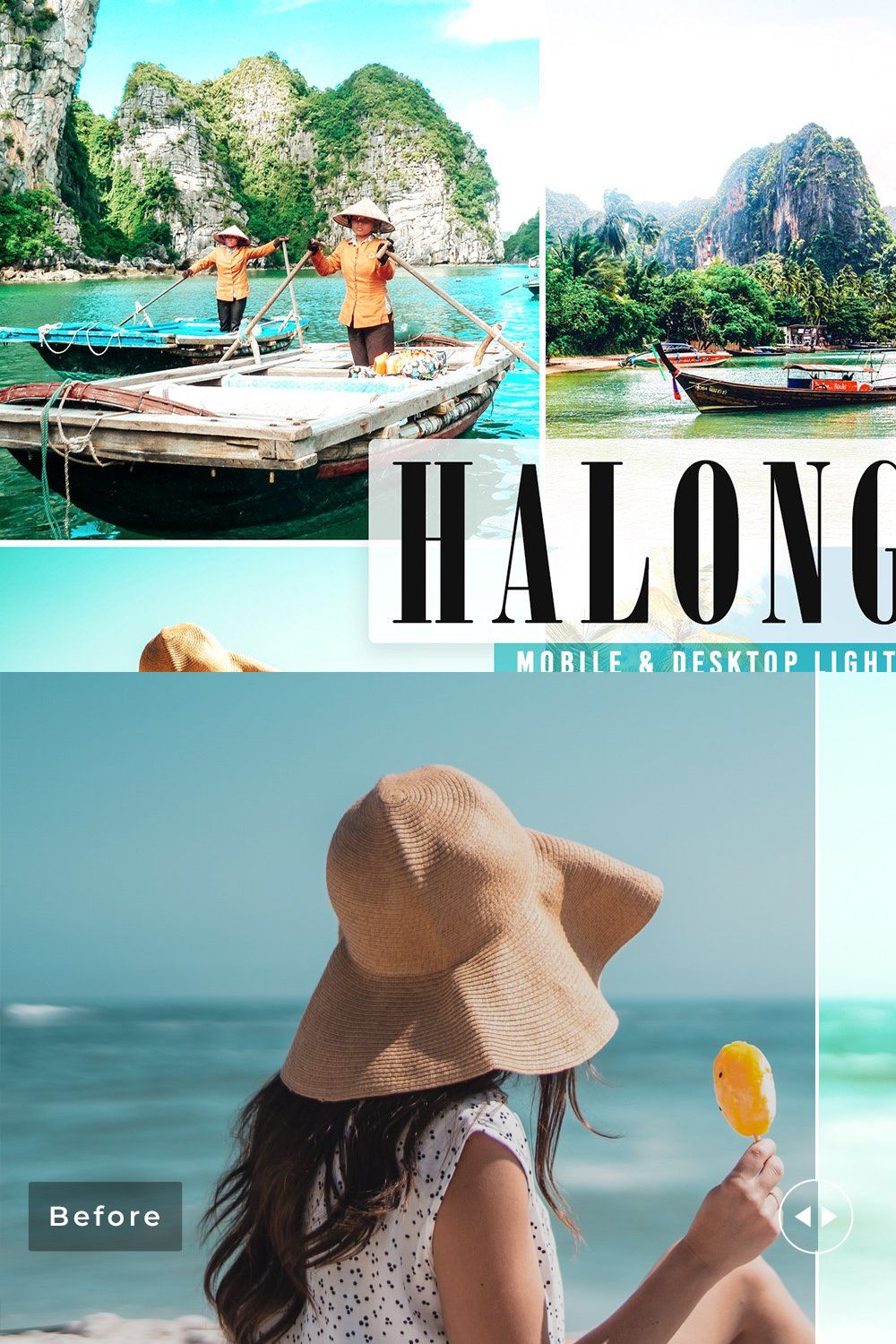 Halong Bay Pro Lightroom Presets pinterest preview image.