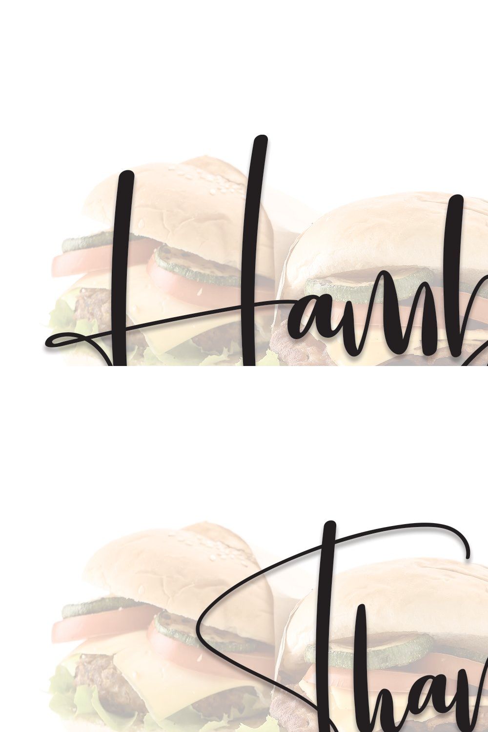 Hamburger | Script Font pinterest preview image.