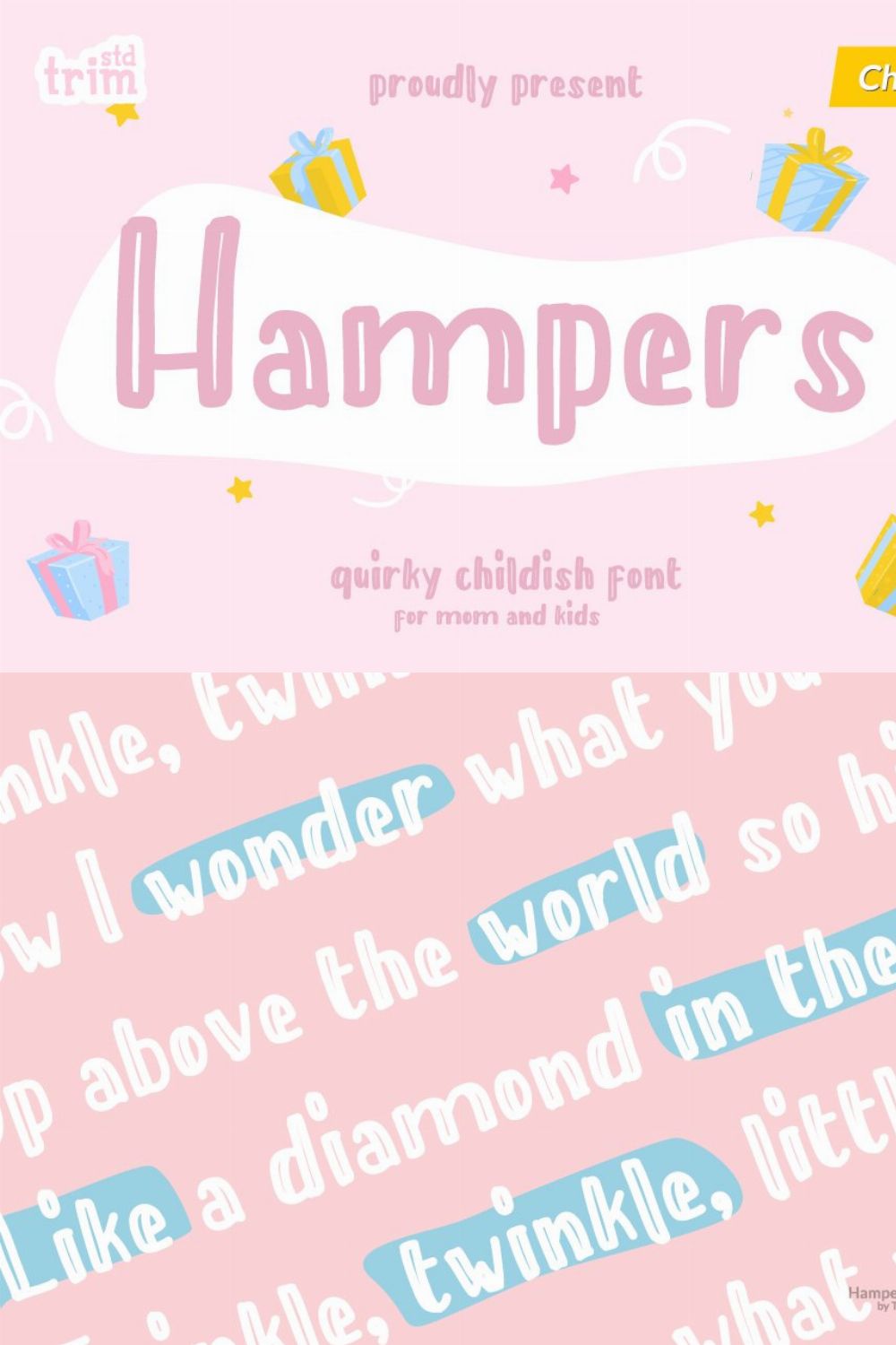 Hampers Quirky Holiday Font pinterest preview image.