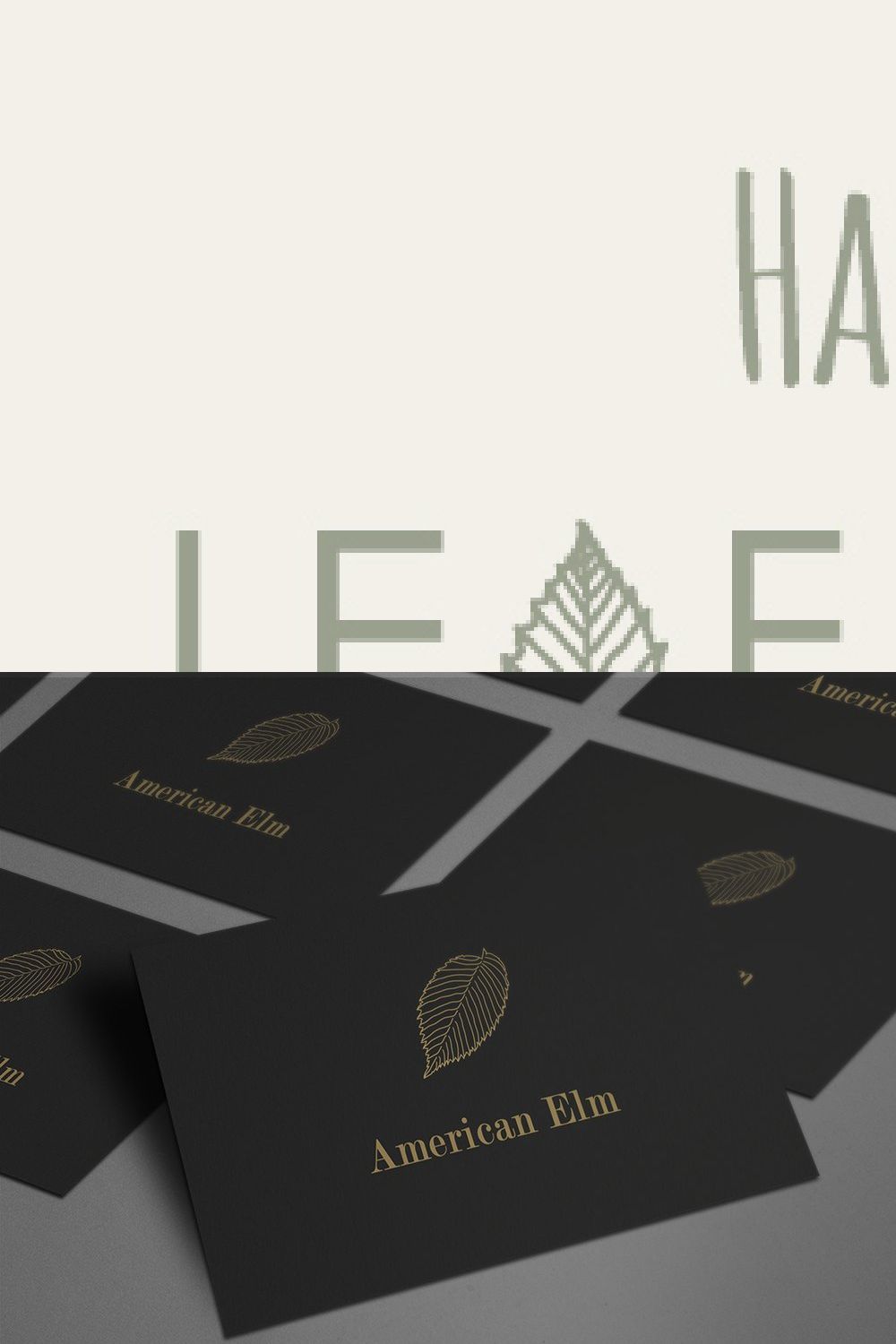HandDrawn Leaf Library pinterest preview image.