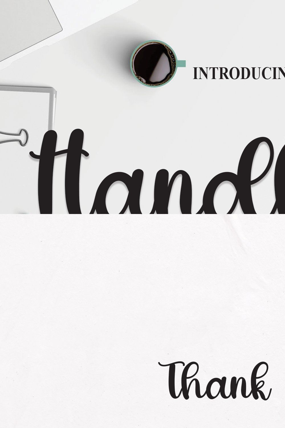 Handheld | Script Font pinterest preview image.