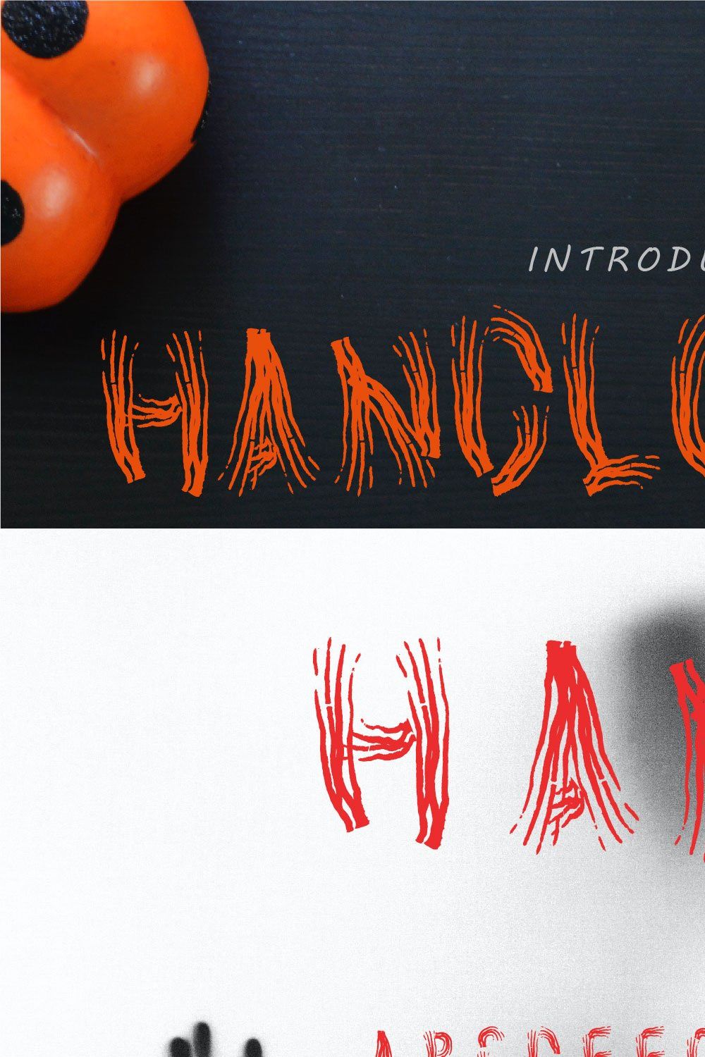 handloween horror font pinterest preview image.