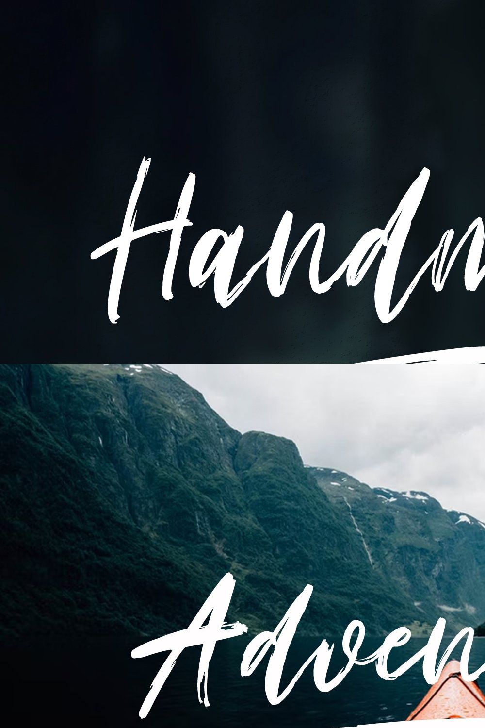 Handmade Brush Font + Swashes pinterest preview image.