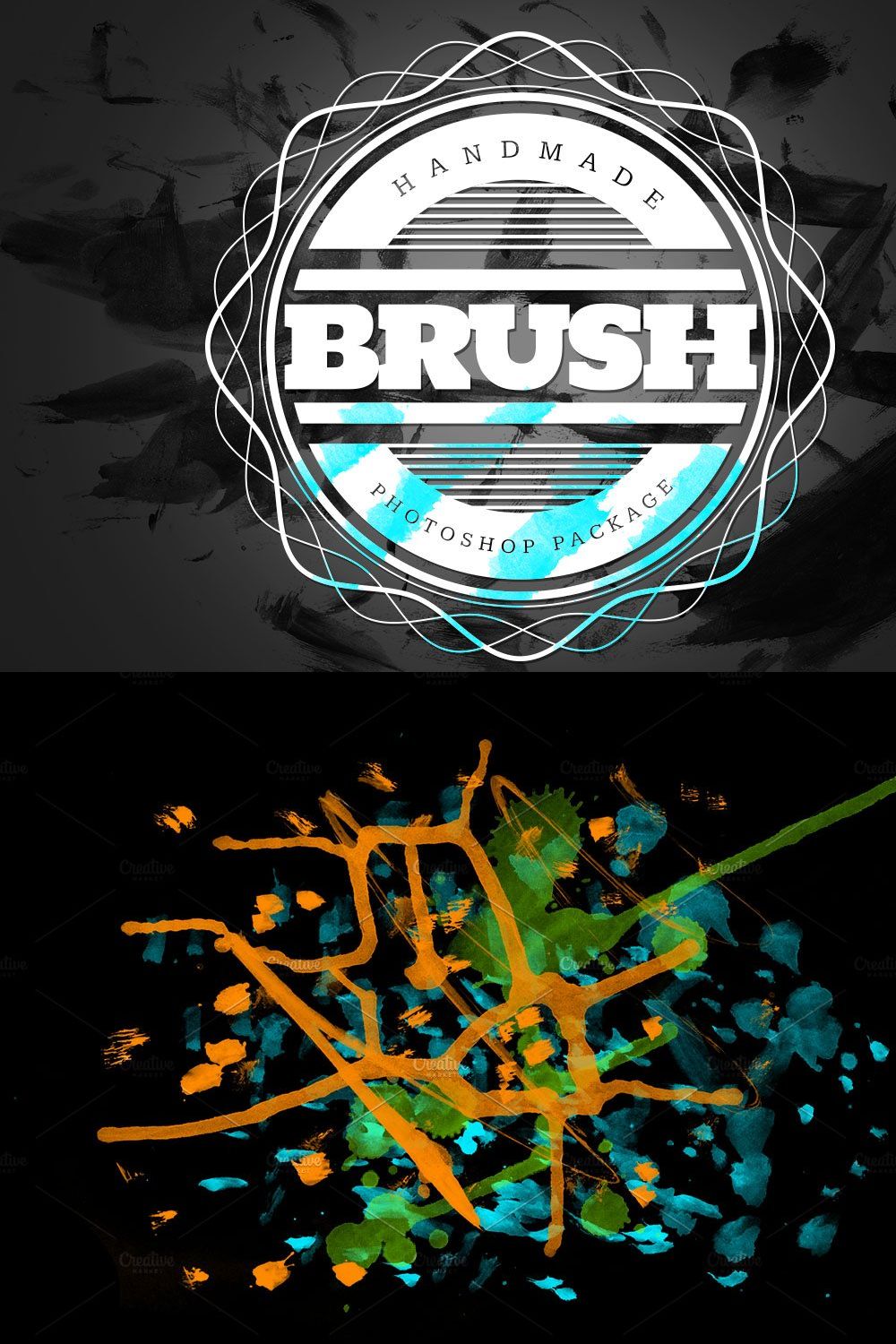Handmade Brush Pack #4 for Photoshop pinterest preview image.
