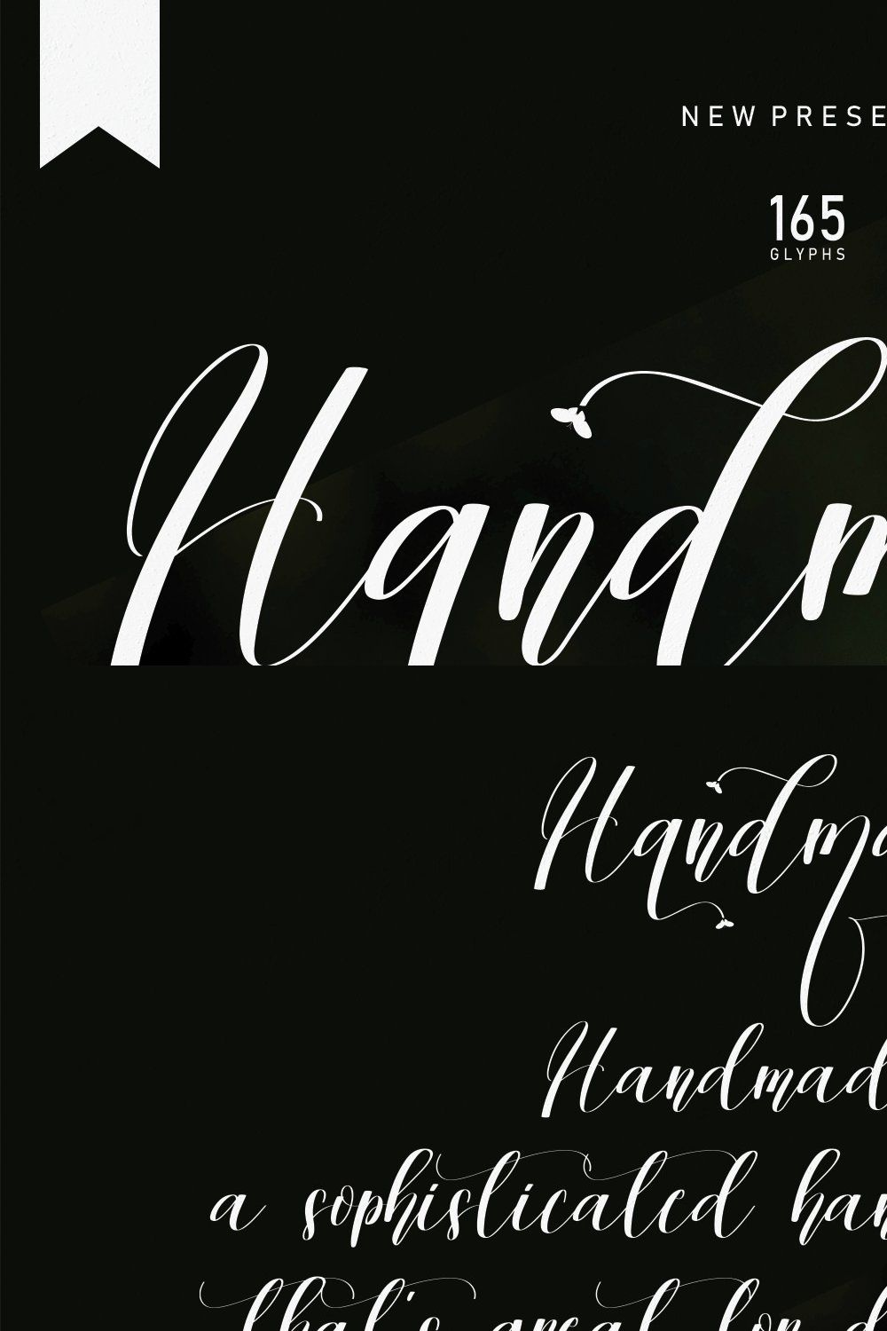 Handmade | Script font pinterest preview image.