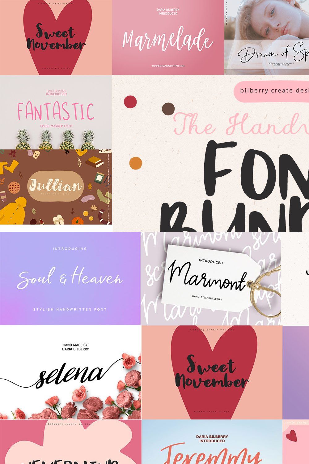 Handwritten Font Bundle super sale! pinterest preview image.