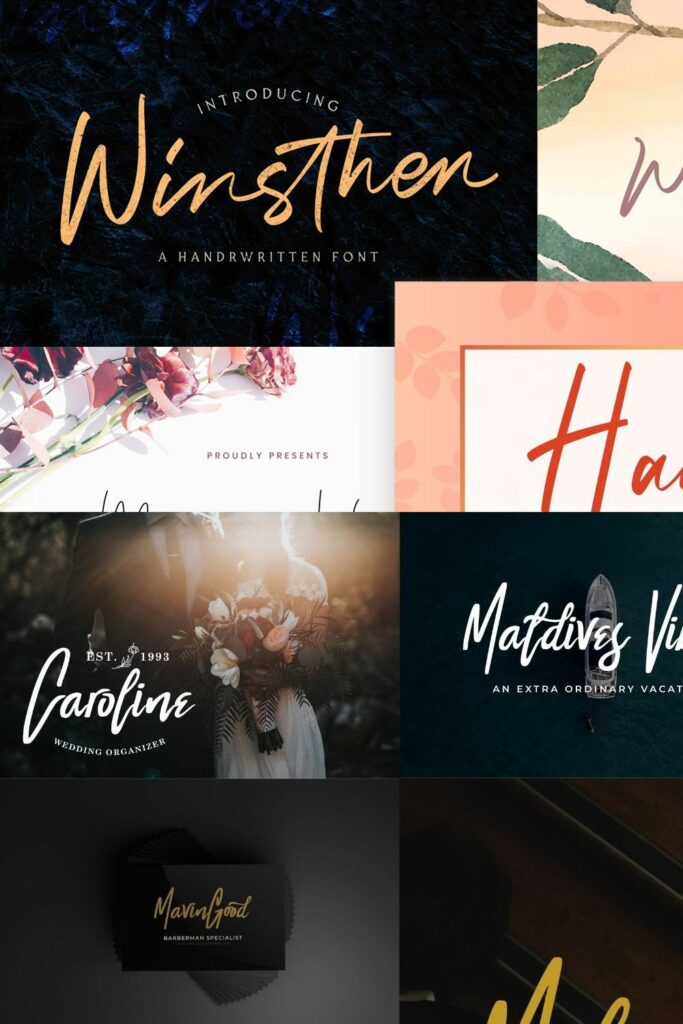 Handwritten Font Bundle Vol 17 – MasterBundles