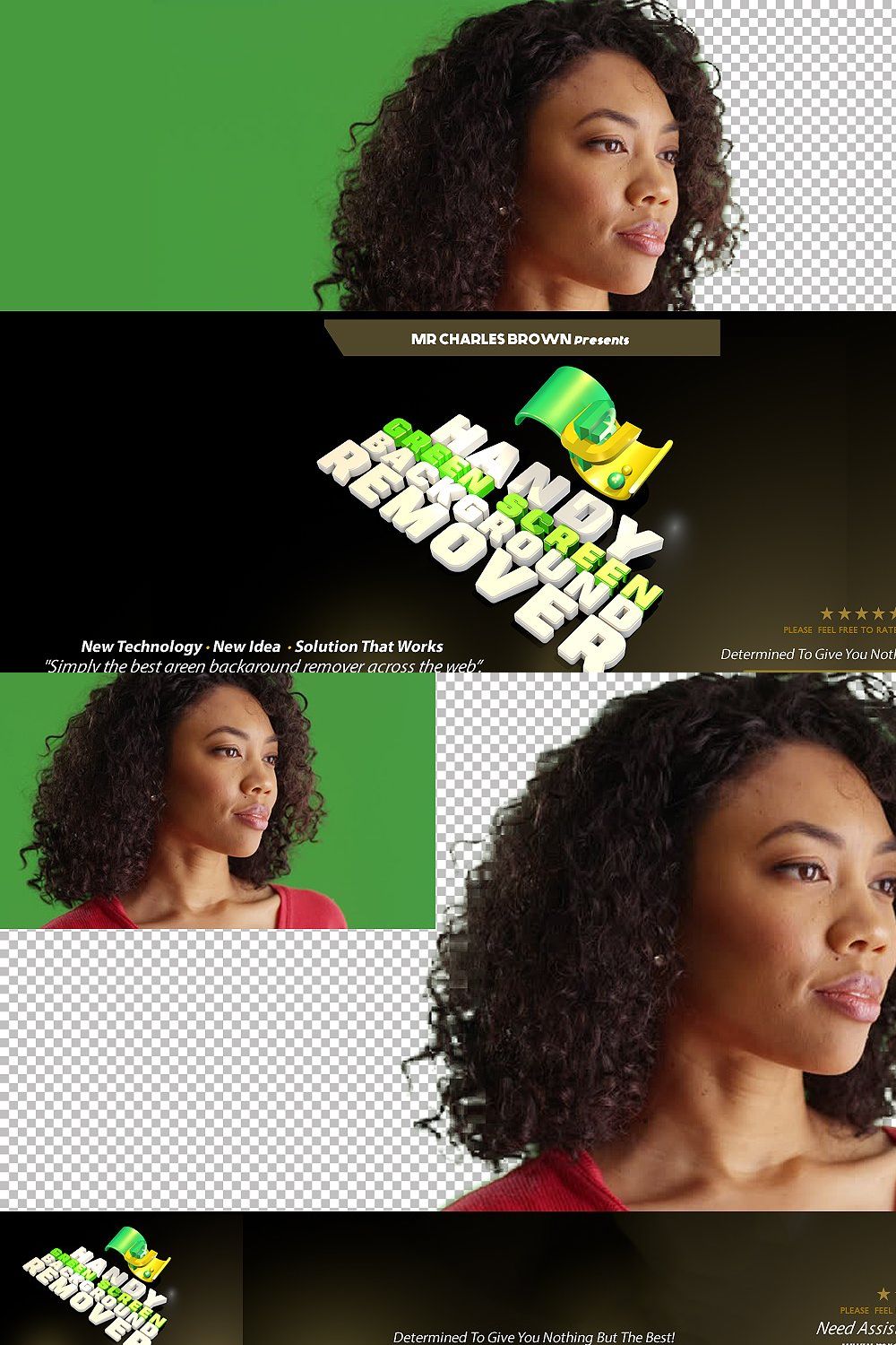Handy GreenScreen Background Remover pinterest preview image.