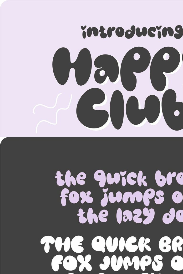 HAPPY CLUB Funky Cute Bubble Font – MasterBundles