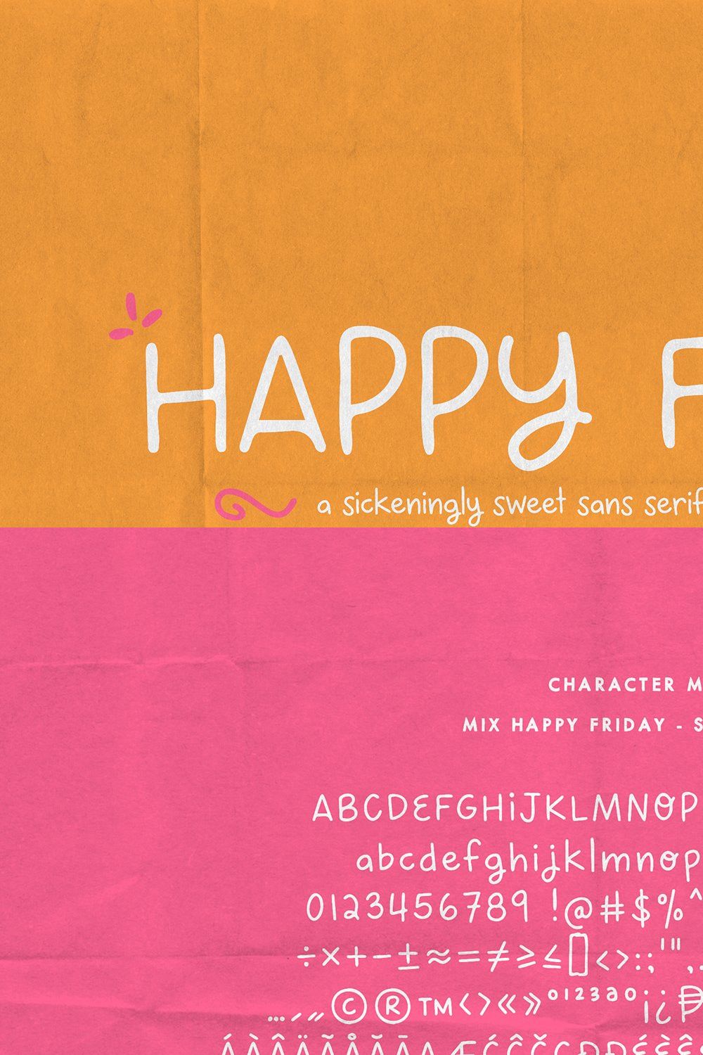 Happy Friday — A Font Pair pinterest preview image.