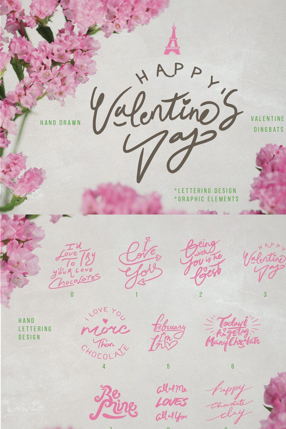 Happy Valentine's Day pinterest preview image.