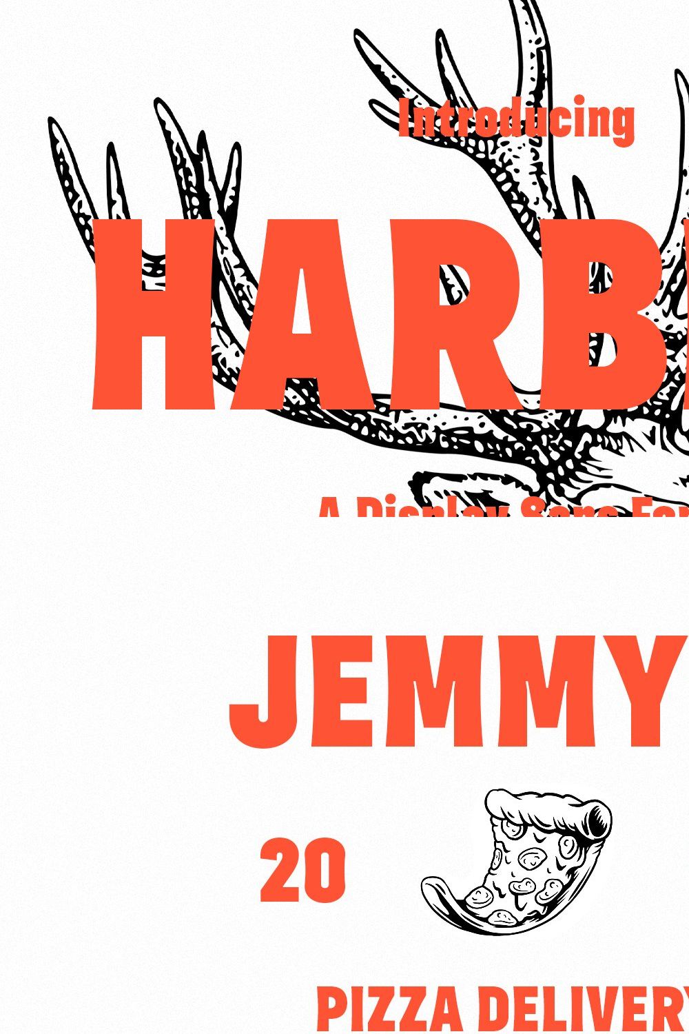 Harben Display Font pinterest preview image.