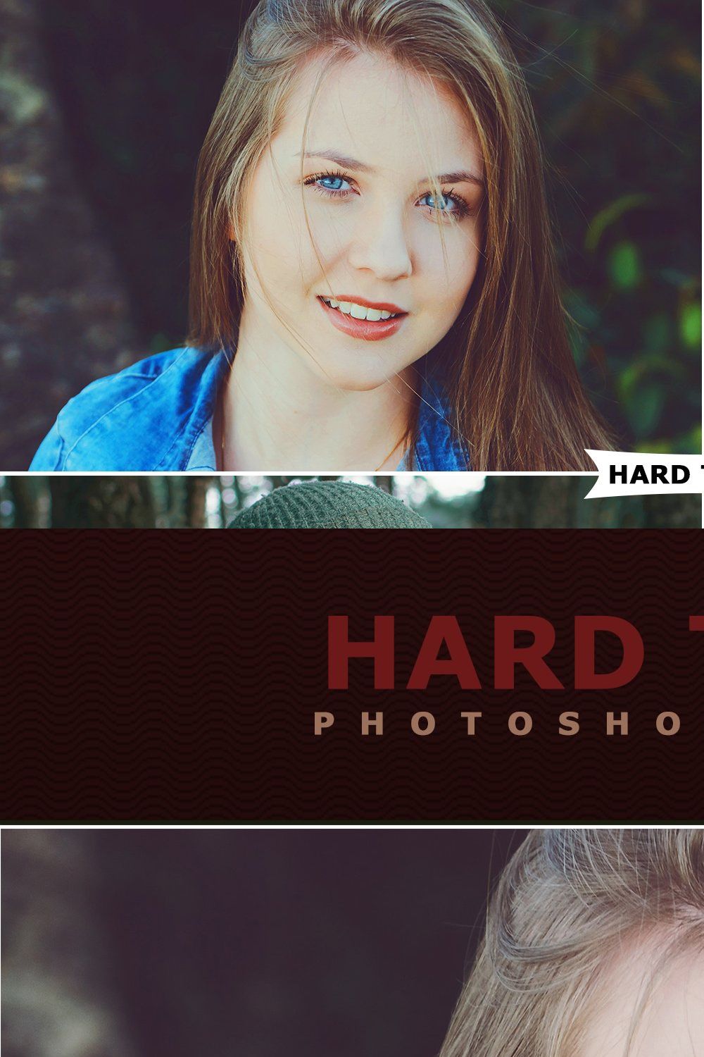 Hard toner Photoshop Actions pinterest preview image.