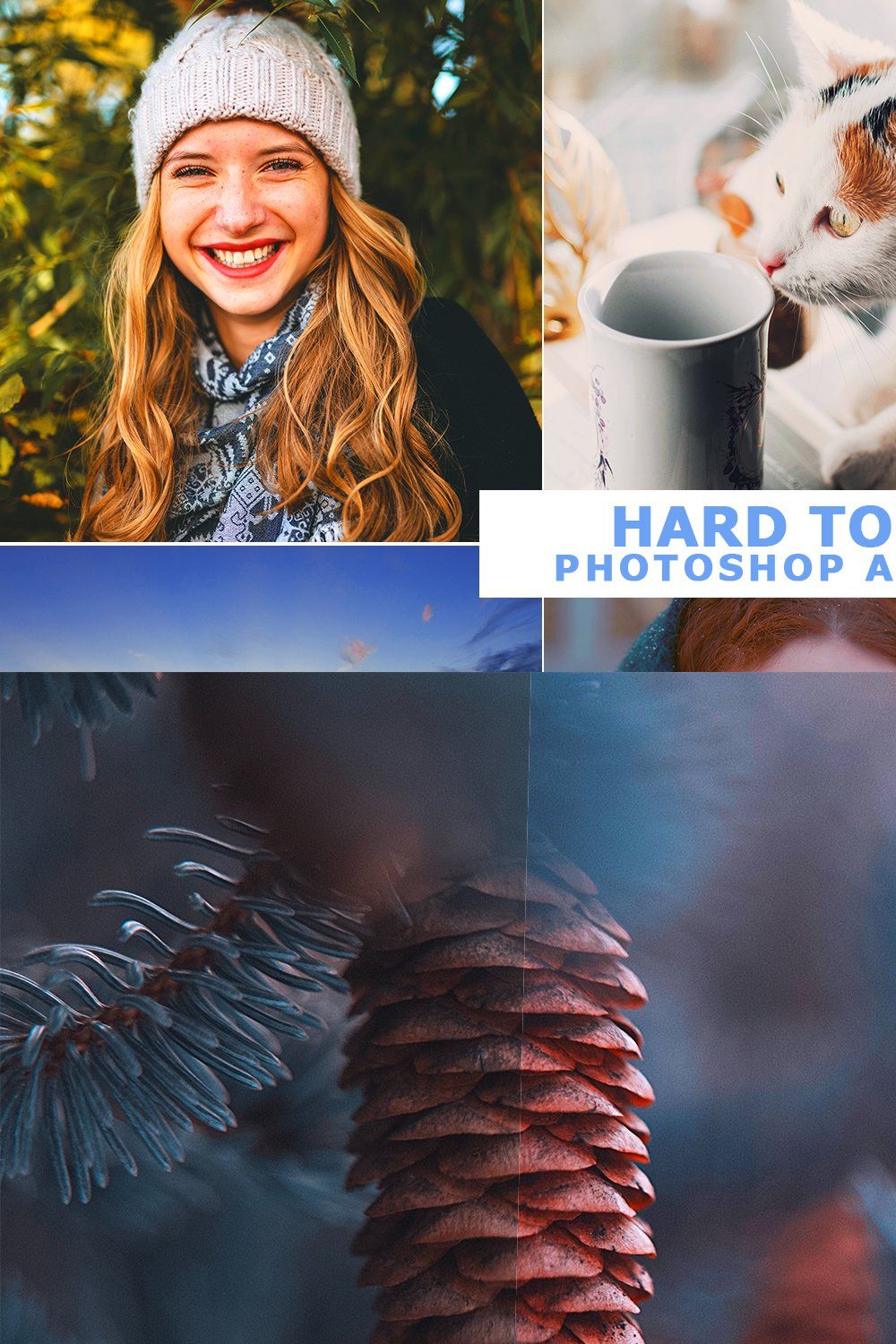 Hard Tones Photoshop Actions pinterest preview image.