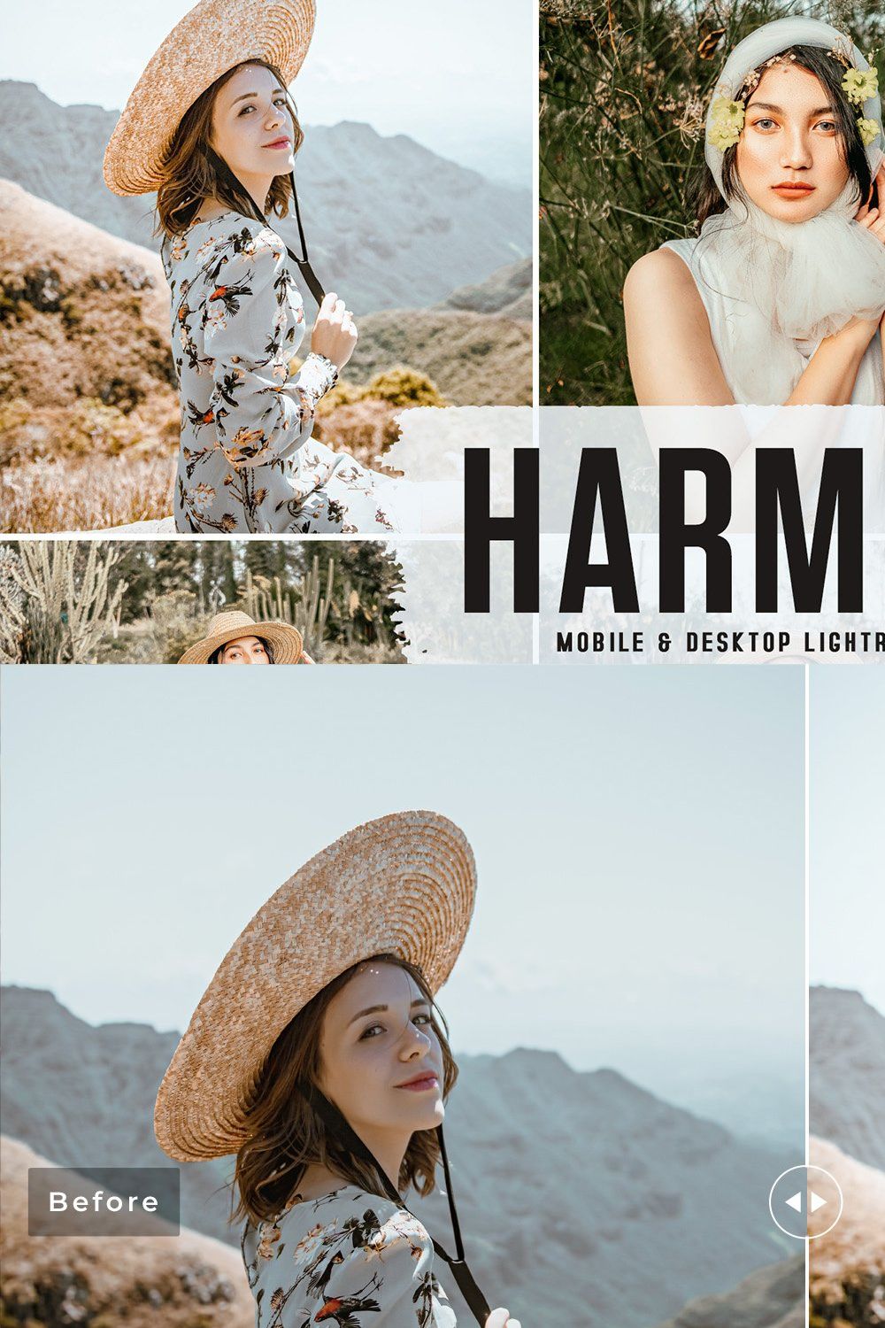 Harmony Pro Lightroom Presets pinterest preview image.