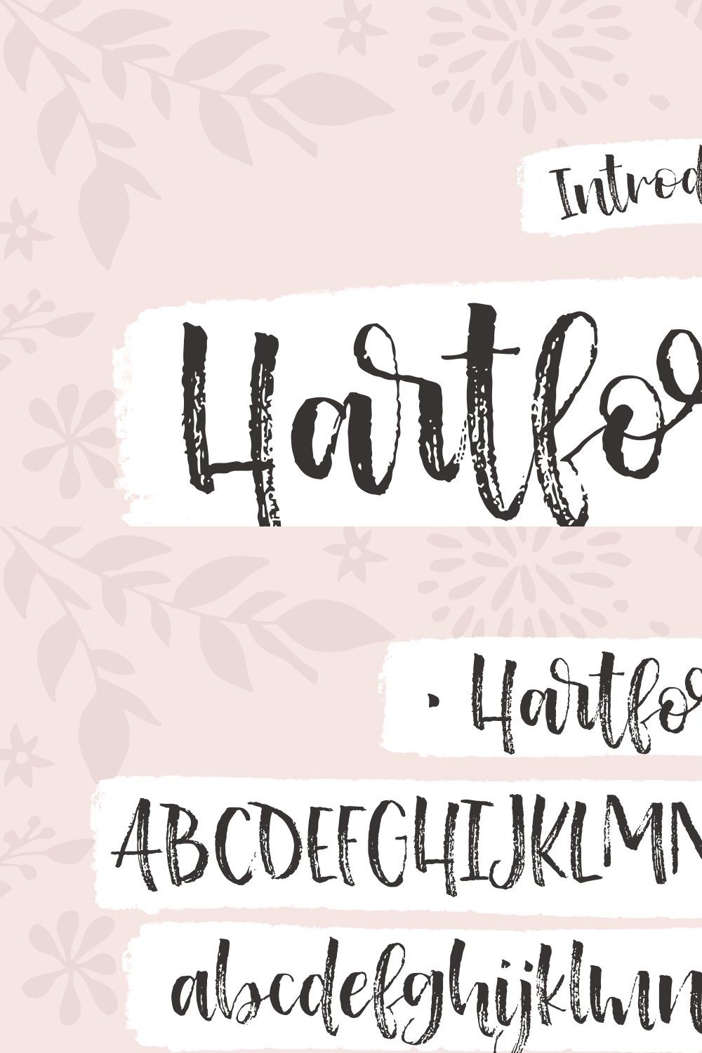 Hartfordshire, a farmhouse font pinterest preview image.