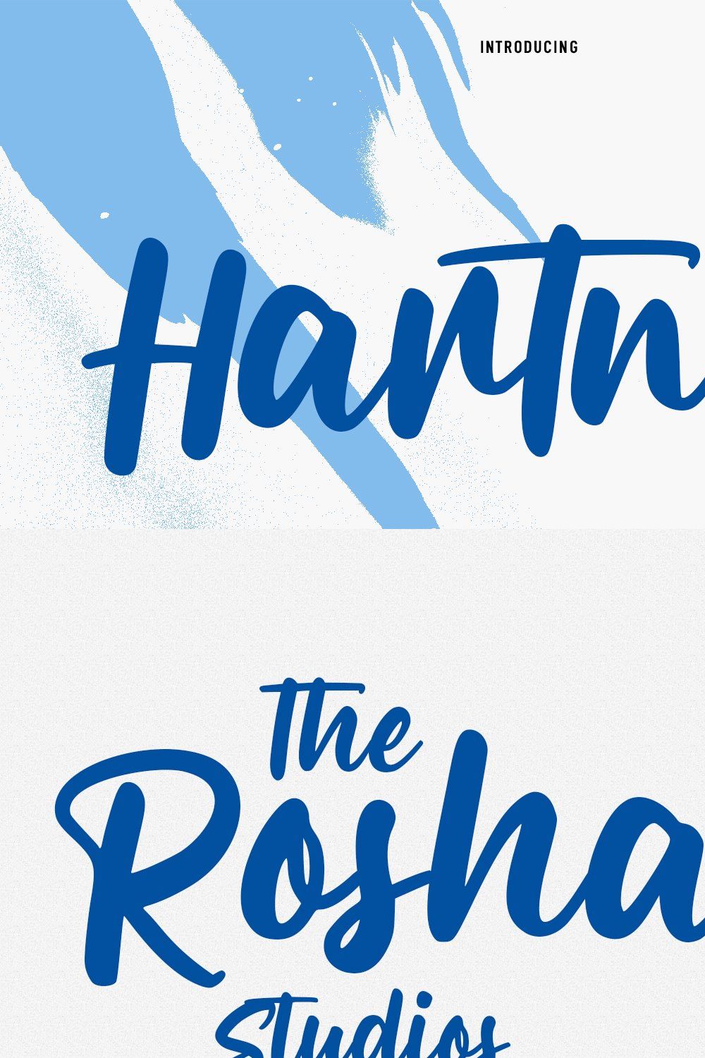 Hartness Script Font pinterest preview image.