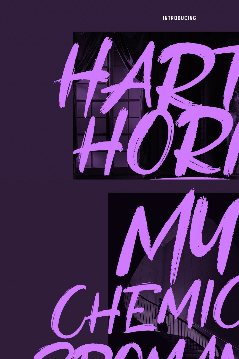 Hartshorn Brush Font pinterest preview image.