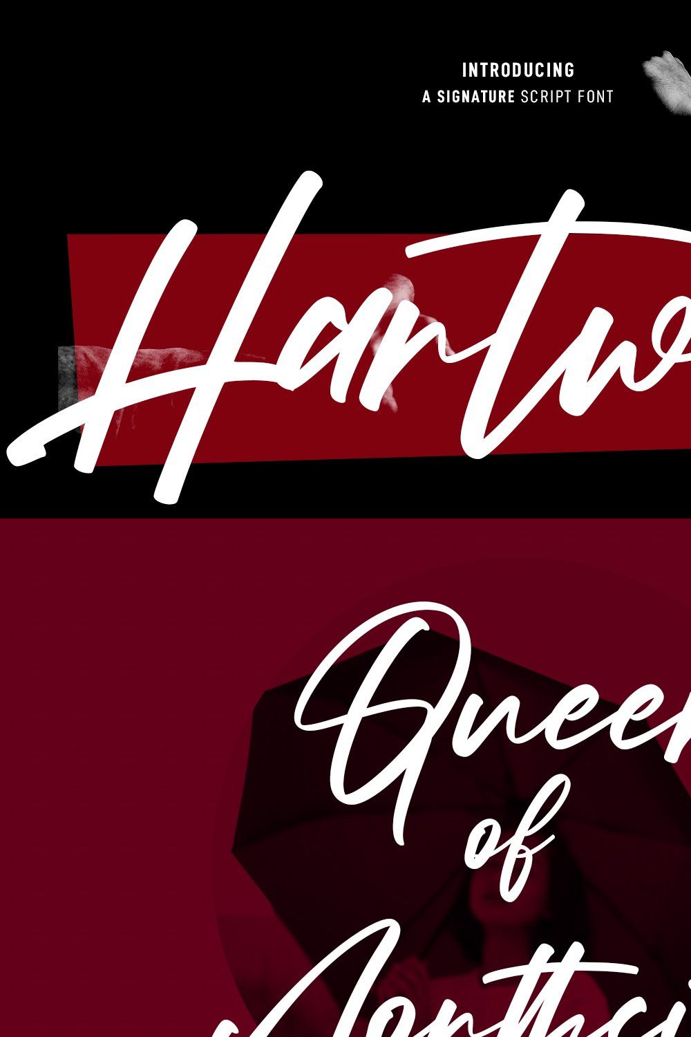 Hartwick Signature Script Font pinterest preview image.