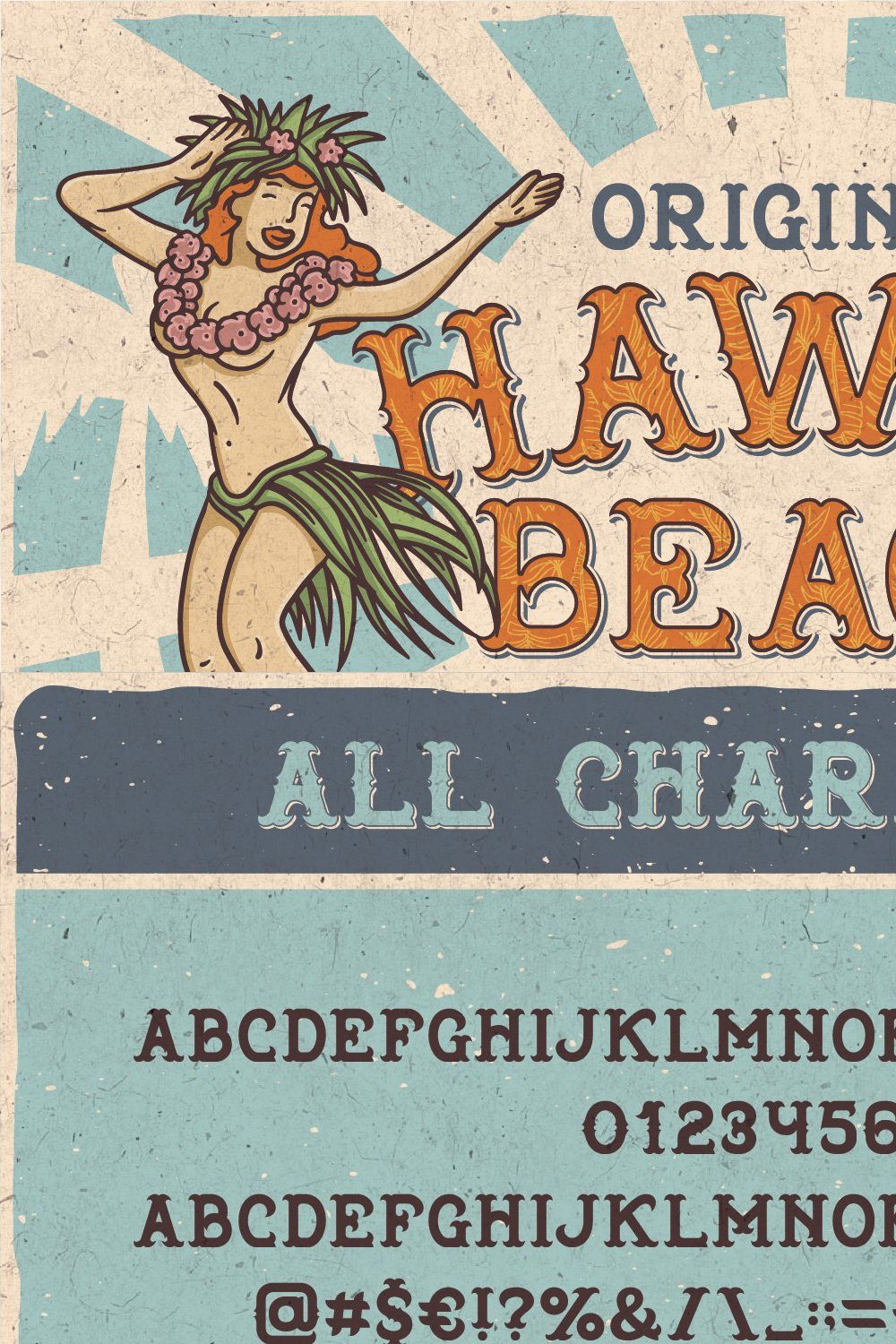 Hawaii Beach. Font & T-shirts pinterest preview image.