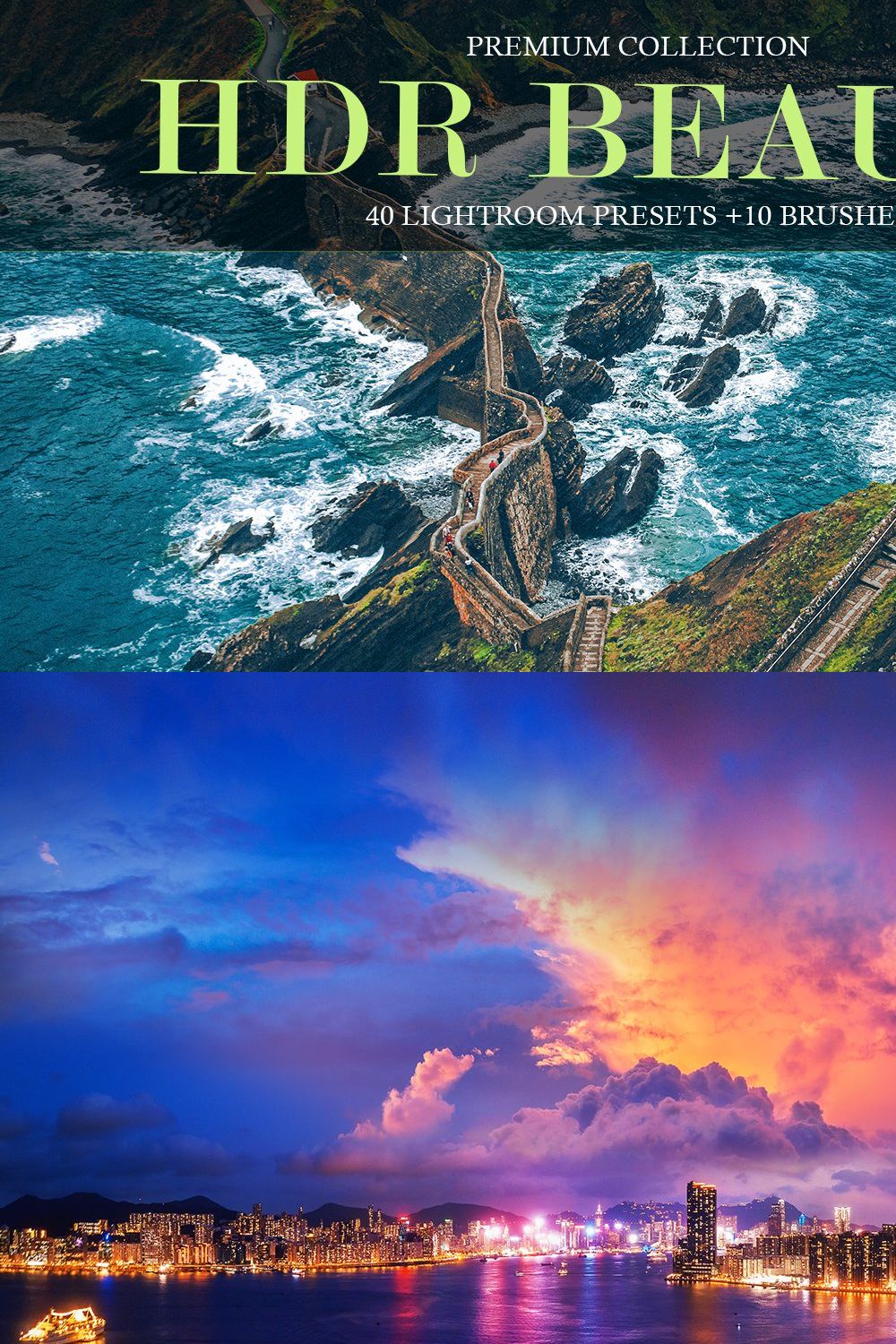 HDR Beauty Presets for Lightroom pinterest preview image.