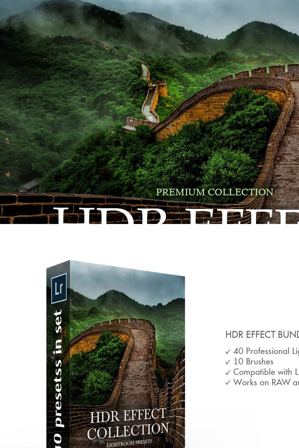 HDR Effect Lightroom Presets pinterest preview image.