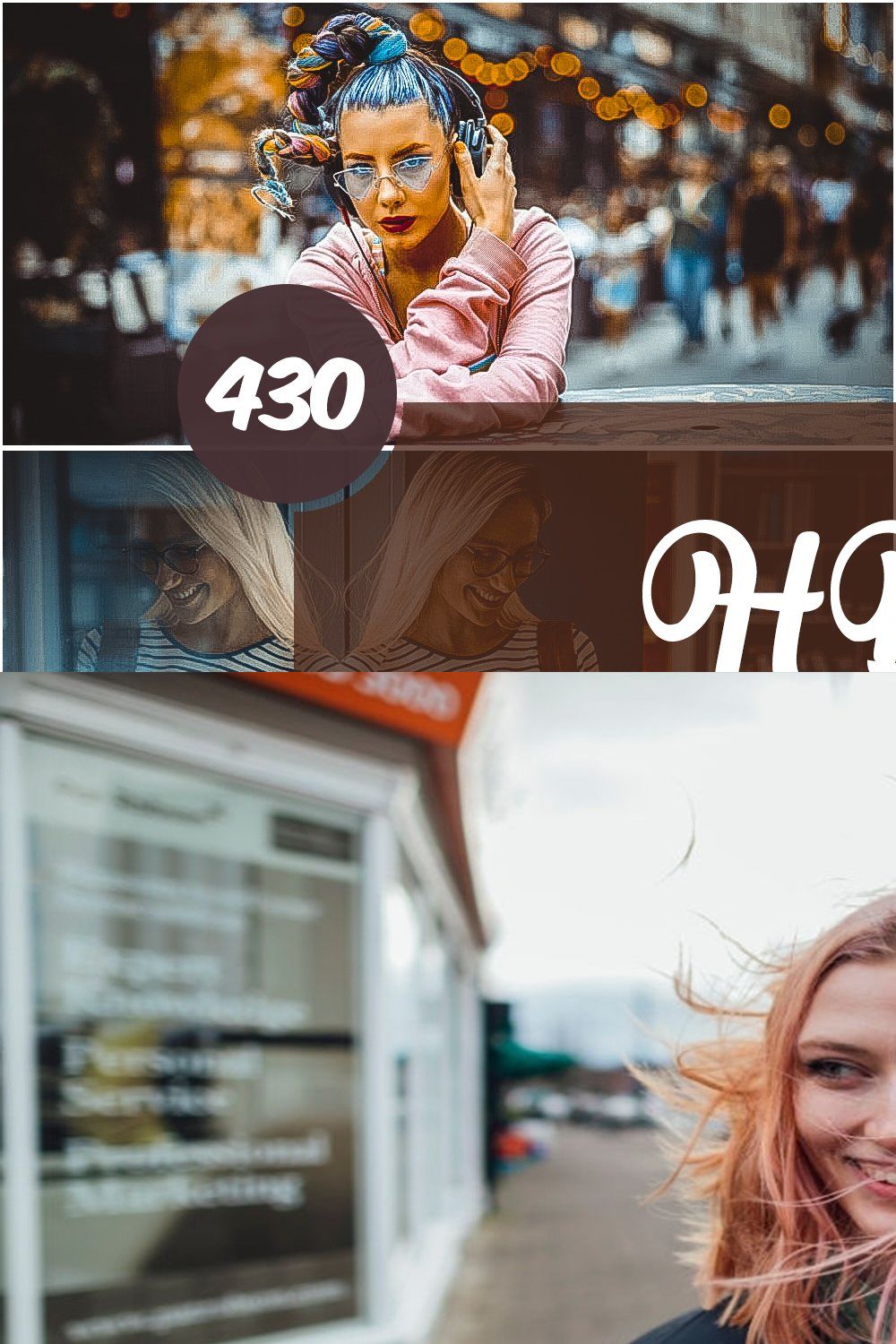 HDR Photoshop Actions pinterest preview image.