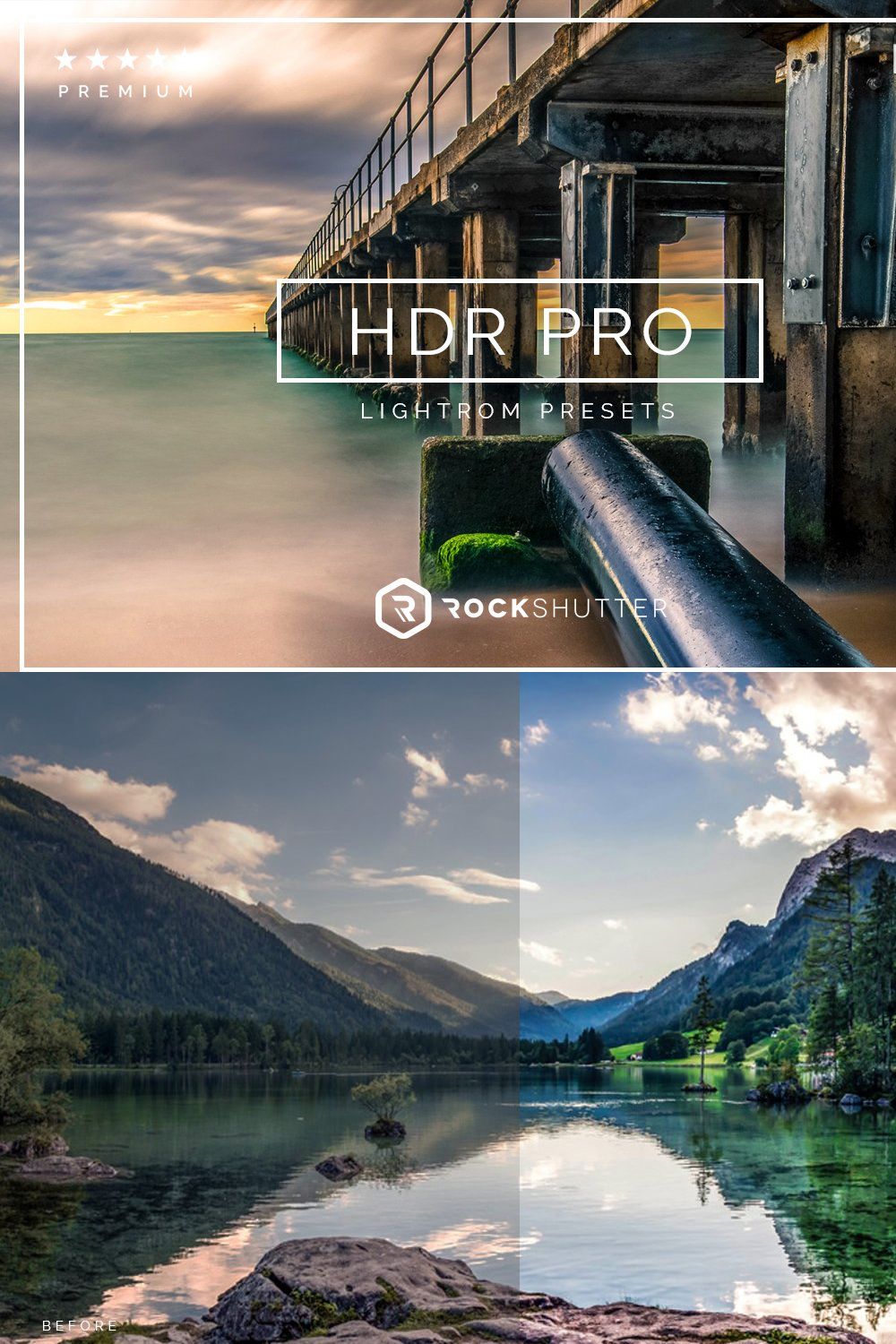 HDR Pro Lightroom Presets pinterest preview image.