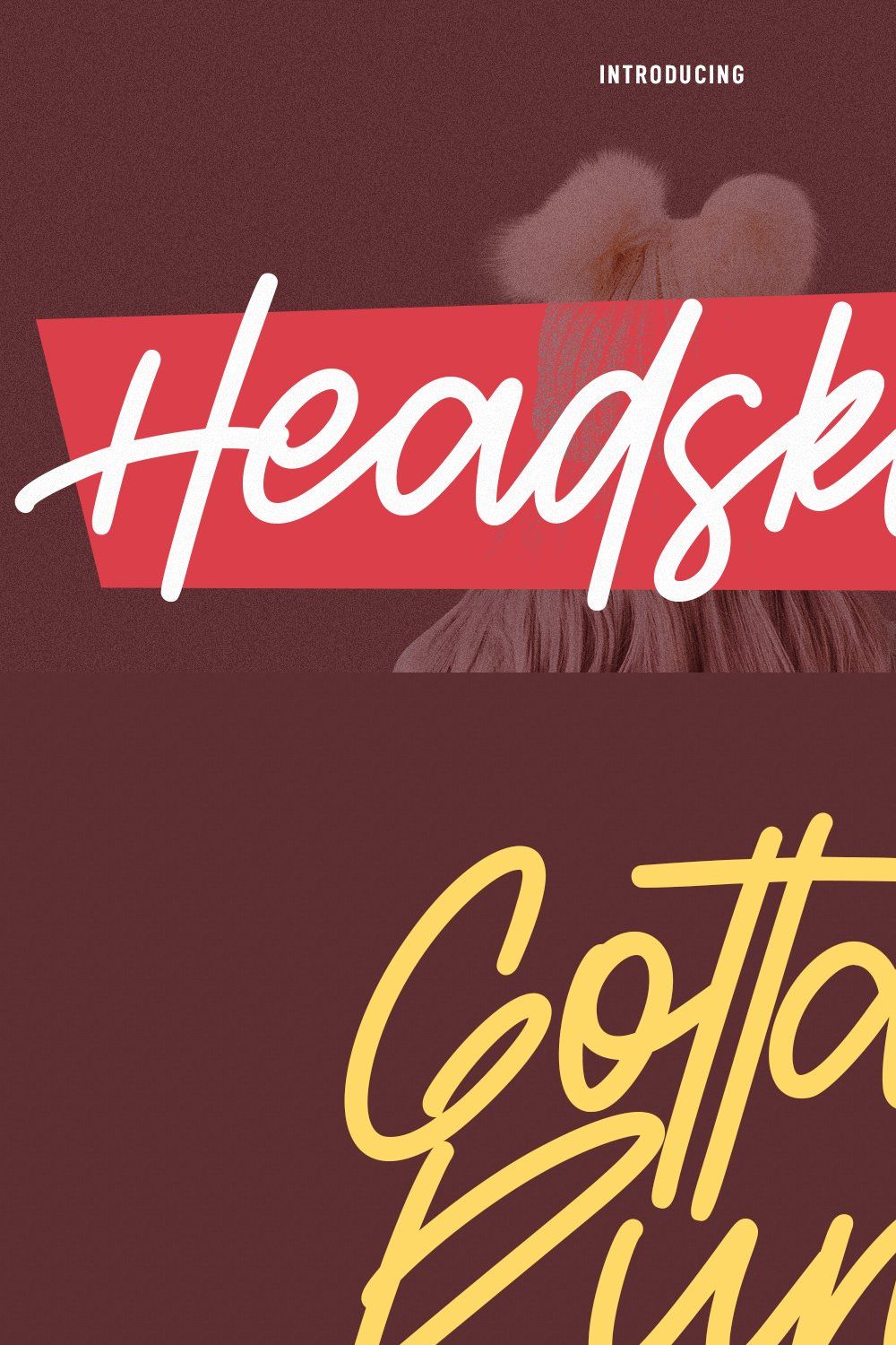 Headskirt Monoline Italic Script pinterest preview image.