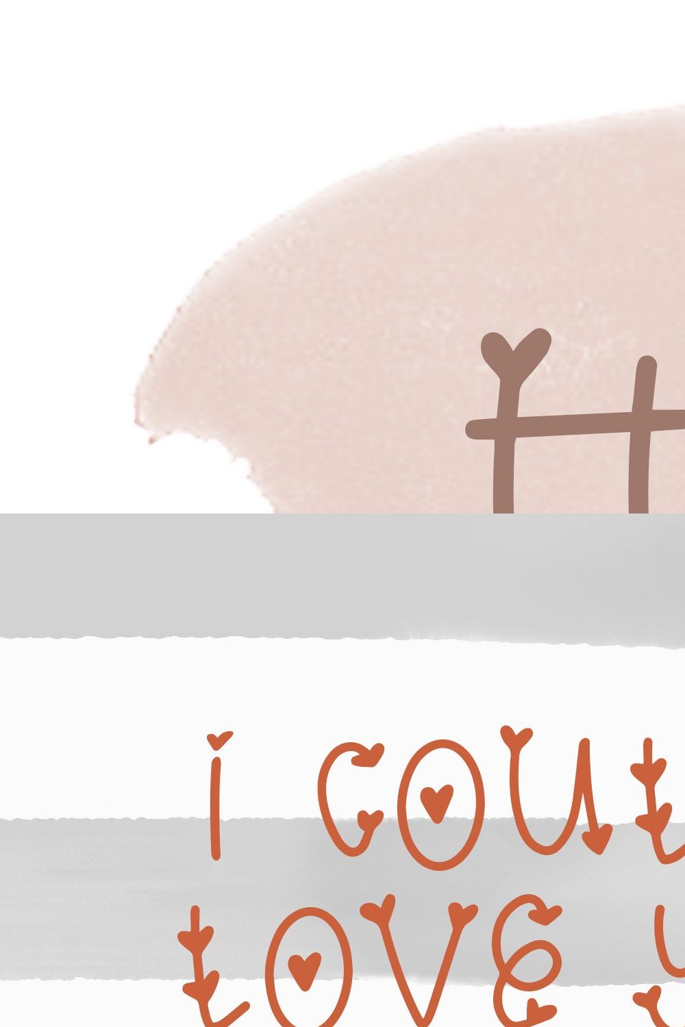 Heart Stash Font with Heart Doodles! pinterest preview image.