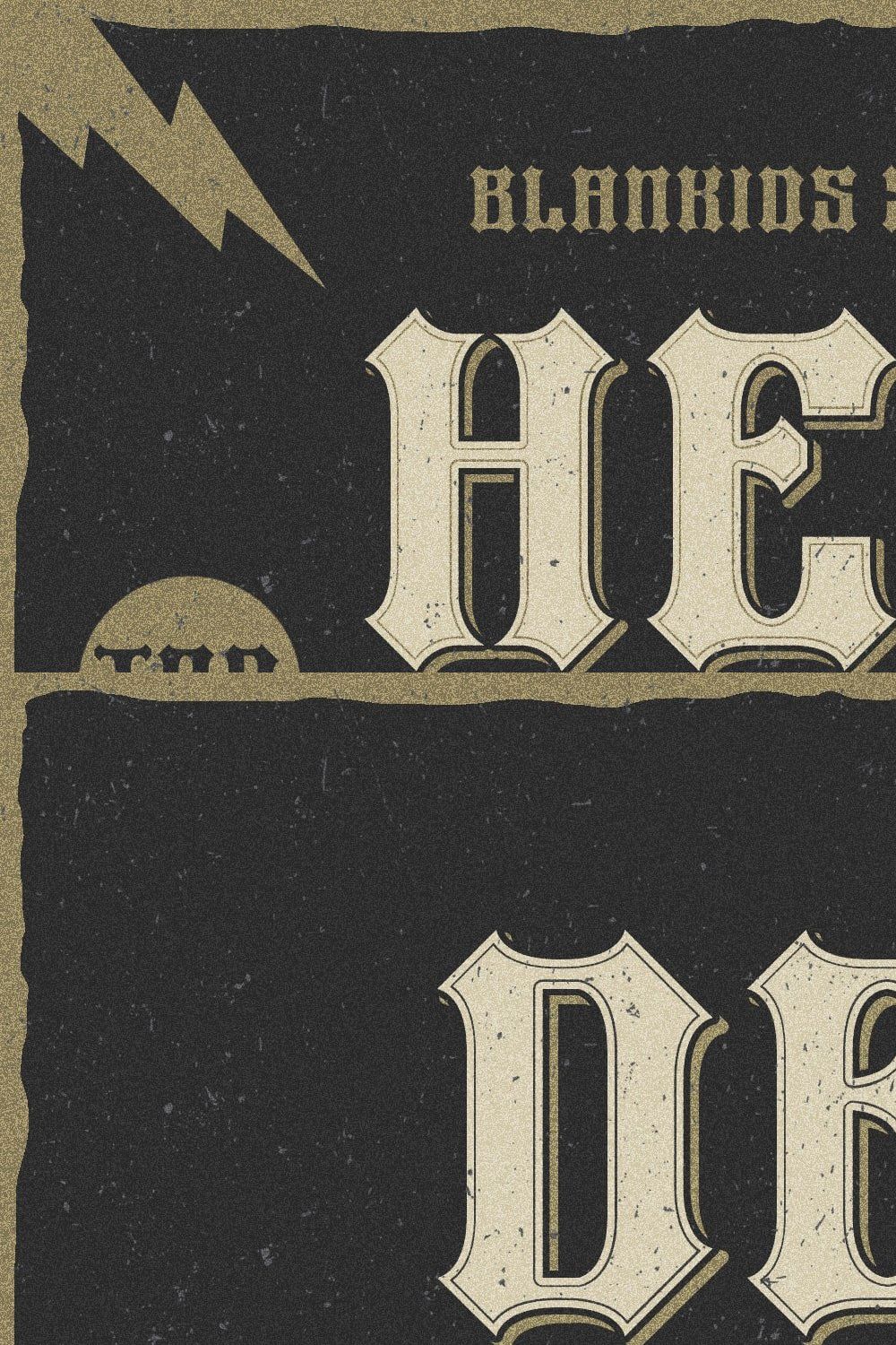 Heavy Force a Sharp Display Font pinterest preview image.