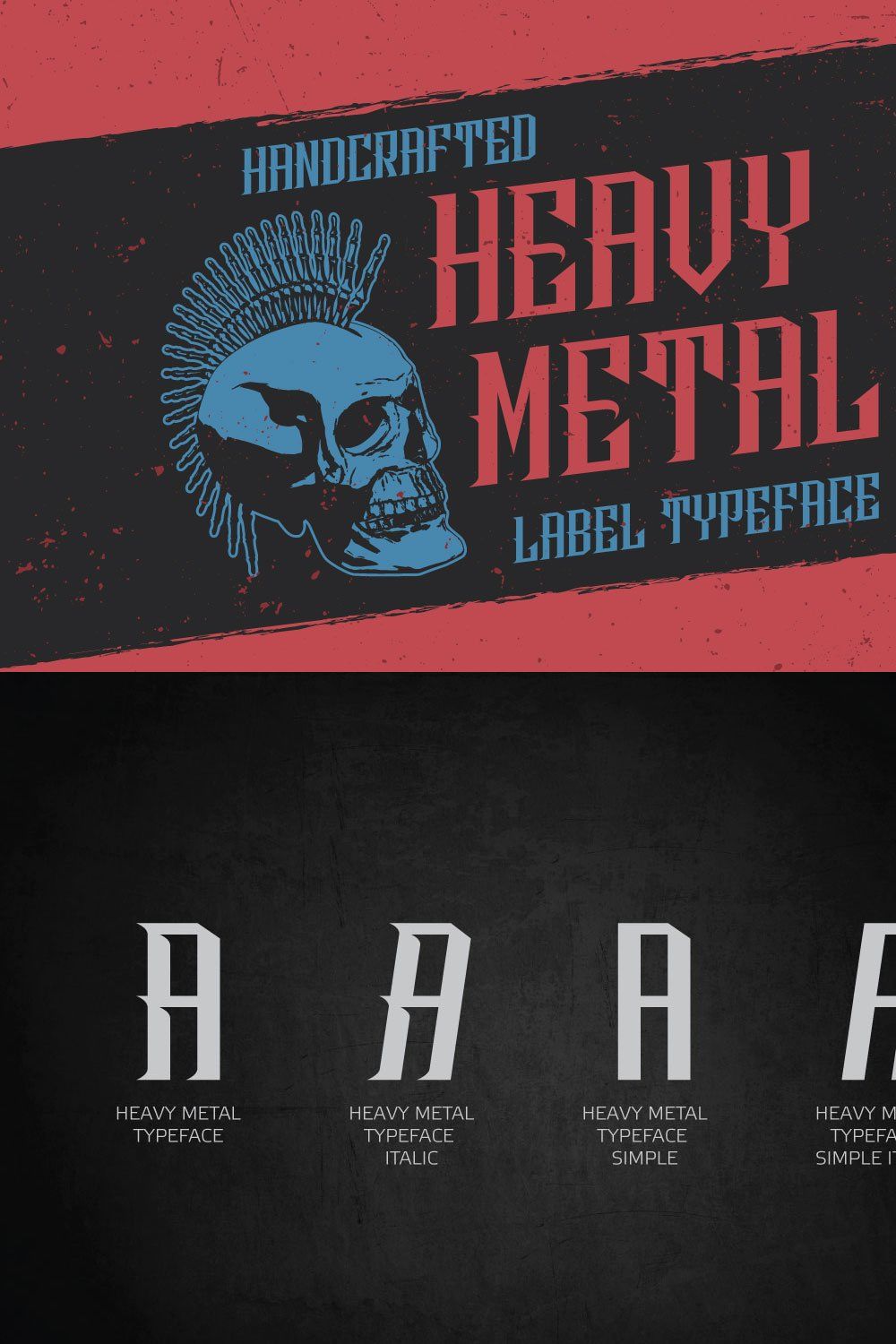 HeavyMetal Typeface pinterest preview image.