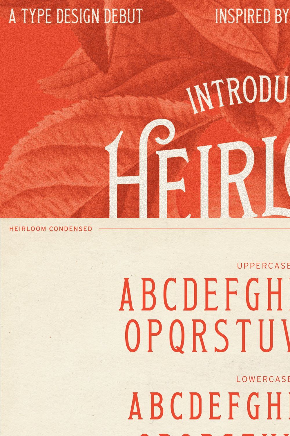 Heirloom Condensed pinterest preview image.