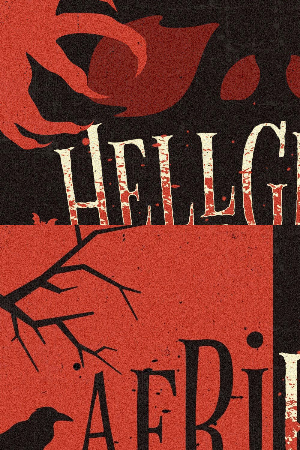 Hellghost Typeface pinterest preview image.