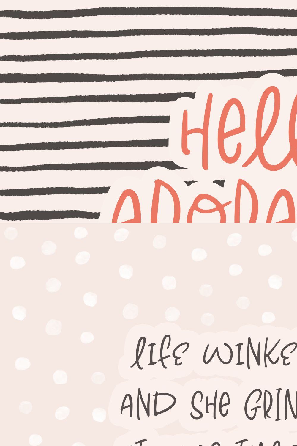 Hello Adorable | Cute & Quirky Sans pinterest preview image.