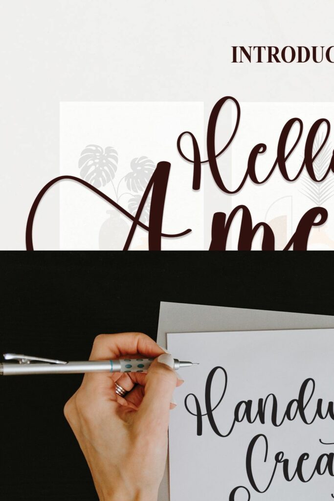 Hello Amellia | Script Font – MasterBundles