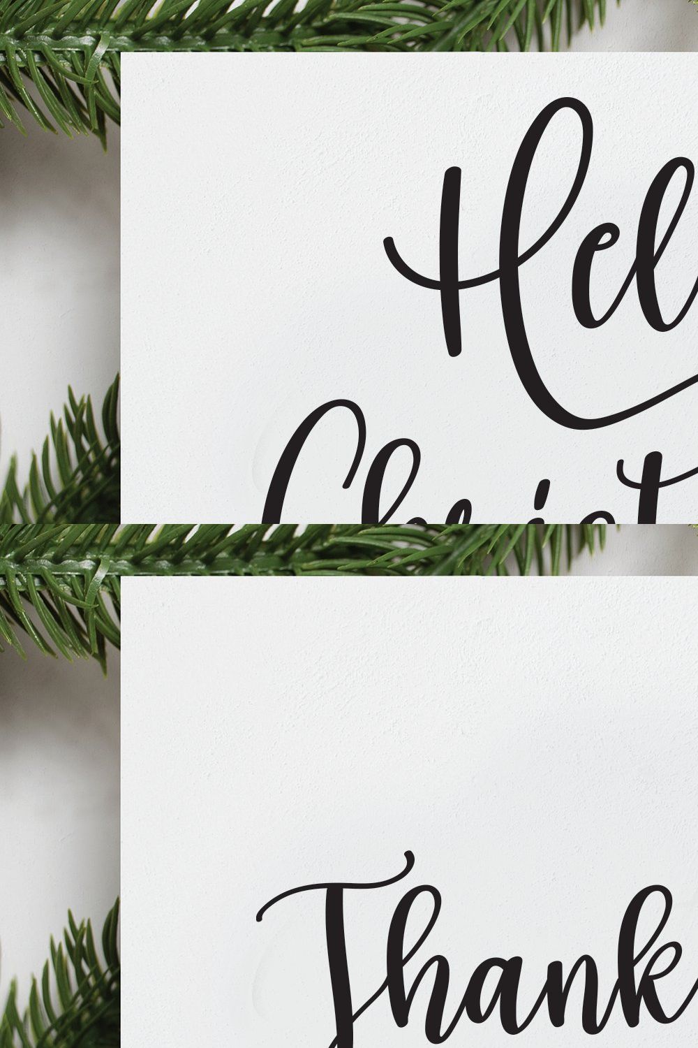 Hello Christmas | Script Font pinterest preview image.