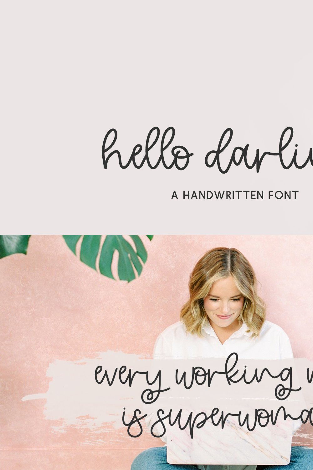 Hello Darling Script pinterest preview image.