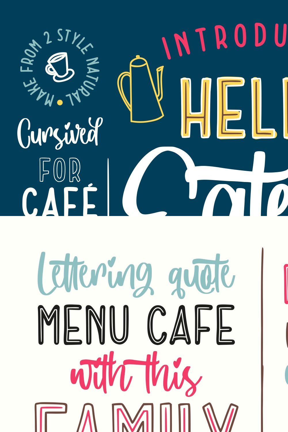 Hello Eatery - Handlettering Pack pinterest preview image.