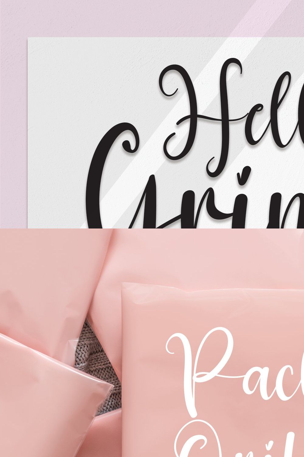 Hello Grinch | Script Font pinterest preview image.