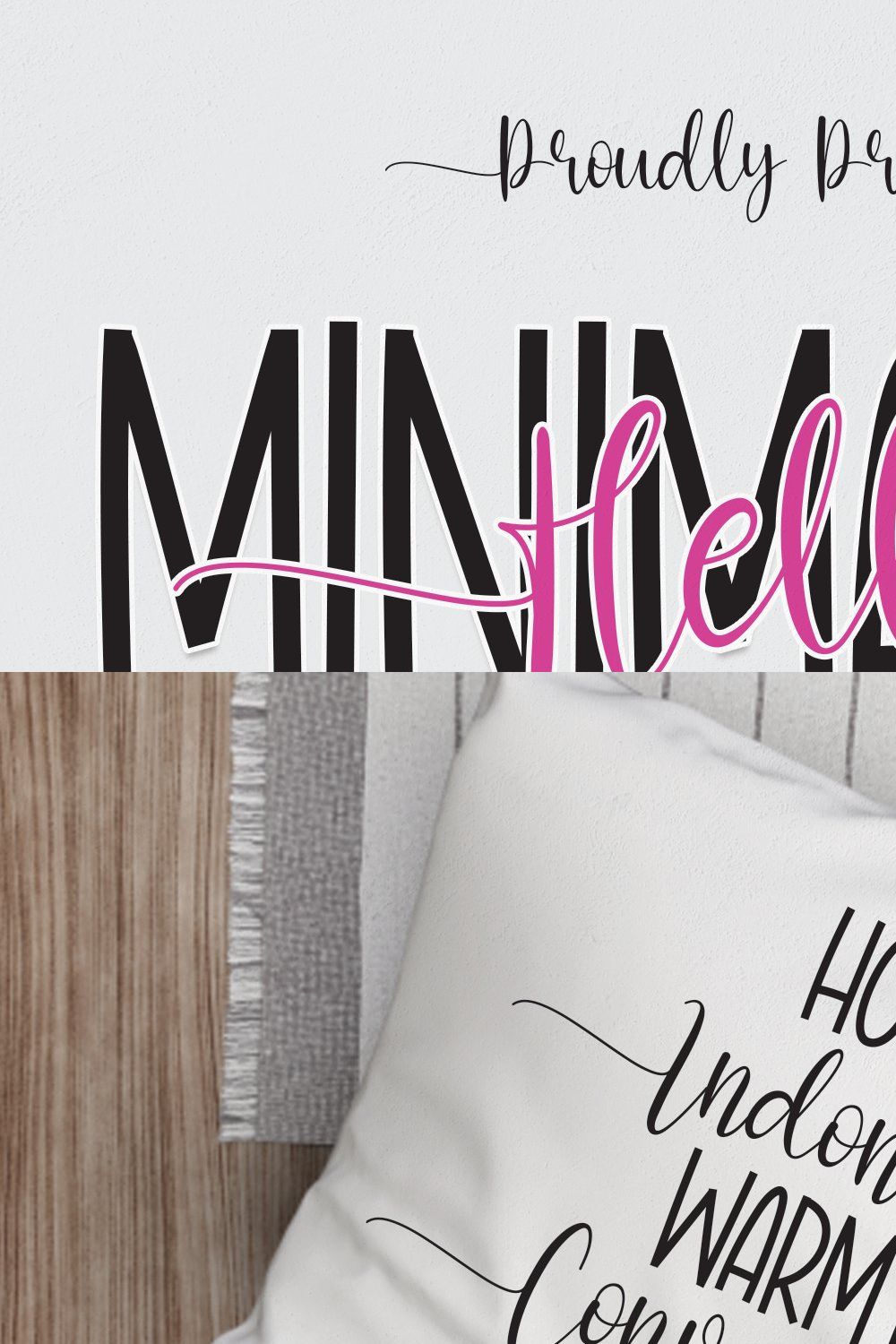 Hello Minimalist | Font Duo pinterest preview image.