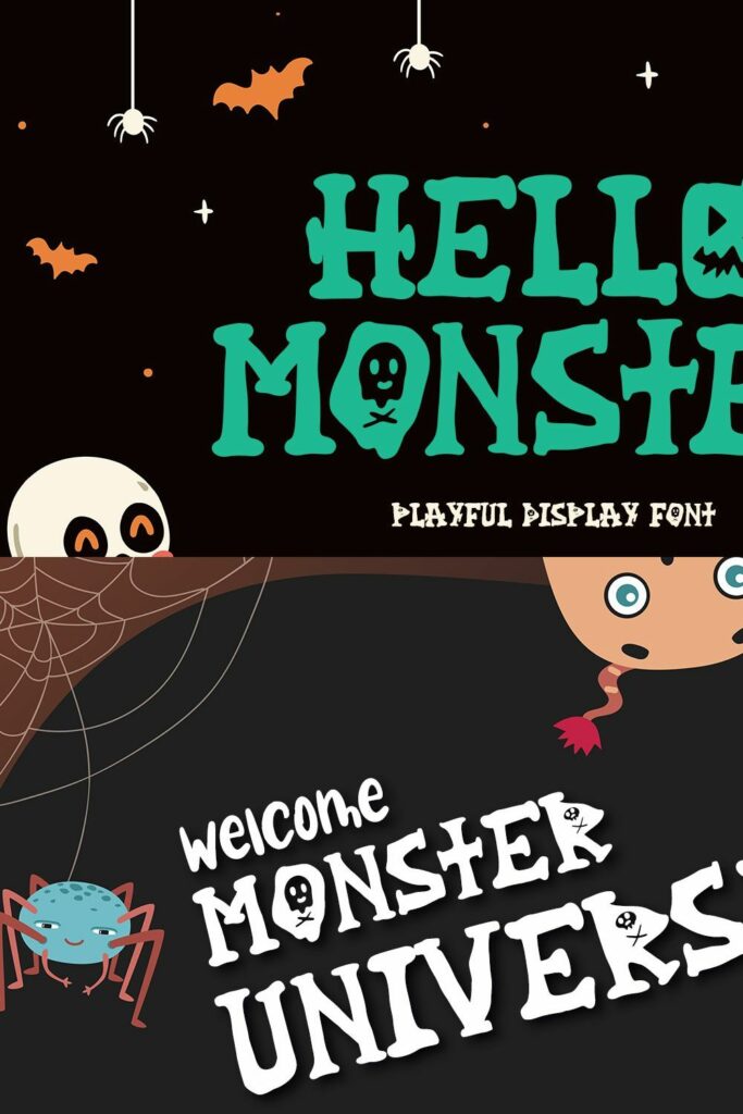 Hello Monster - Playful Display Font – MasterBundles