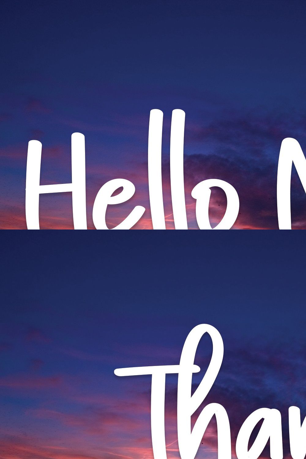 Hello Night | Script Font pinterest preview image.