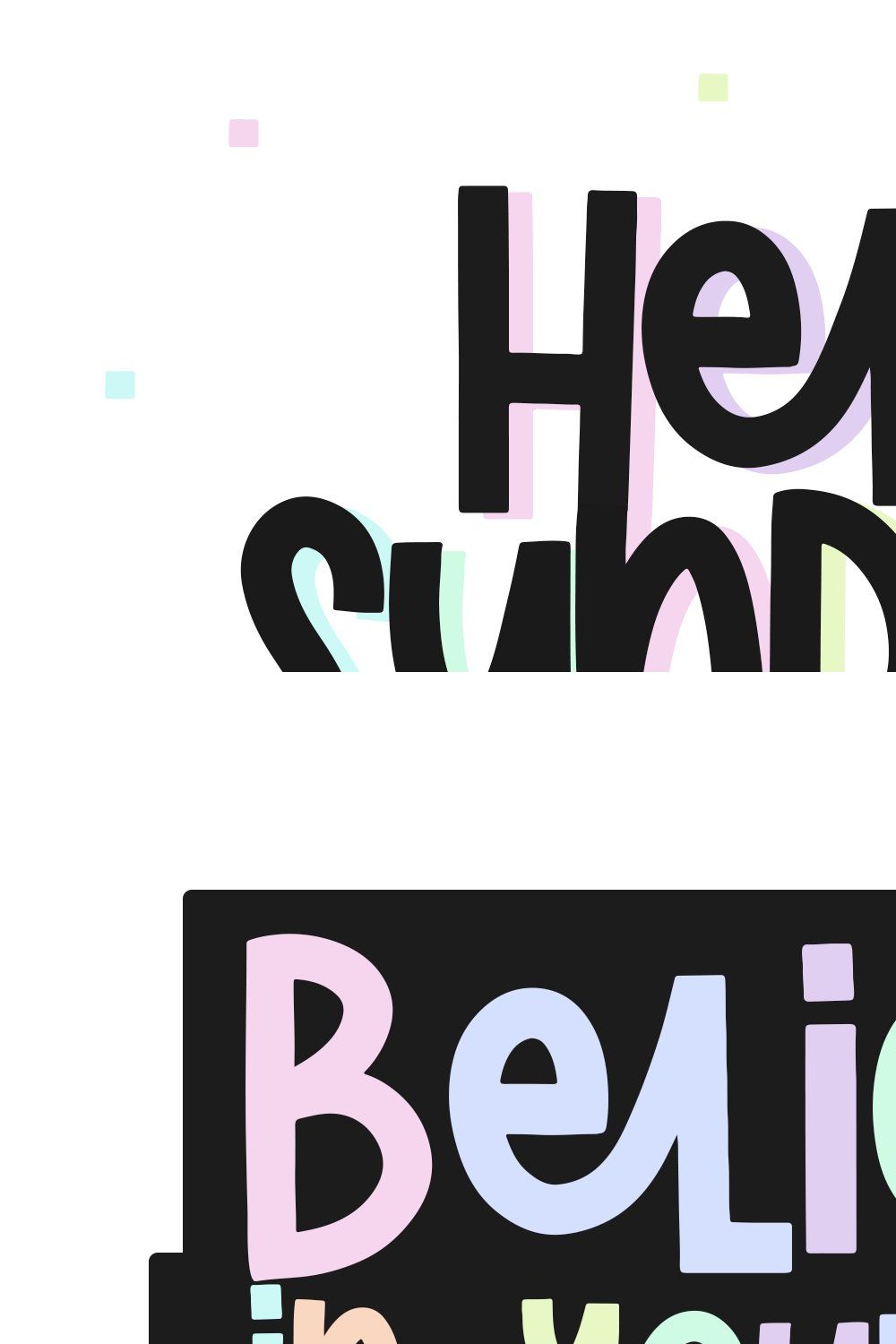 Hello Sunday | Fun Handwritten Font pinterest preview image.