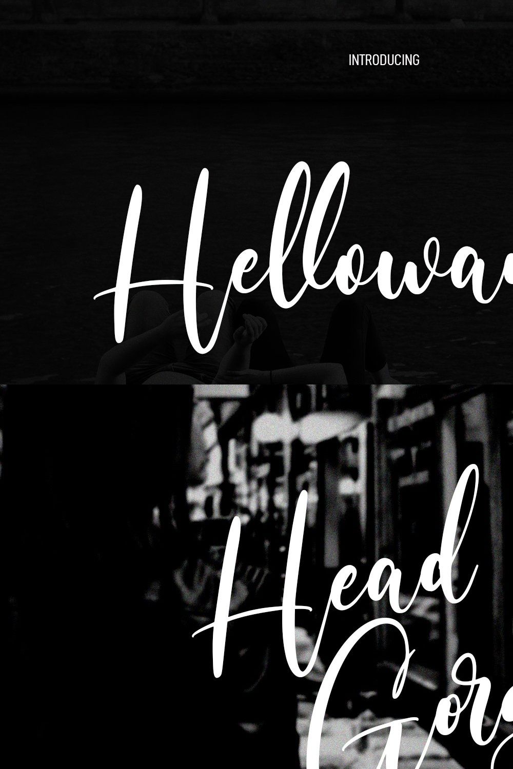 Hellowanias Script Font pinterest preview image.