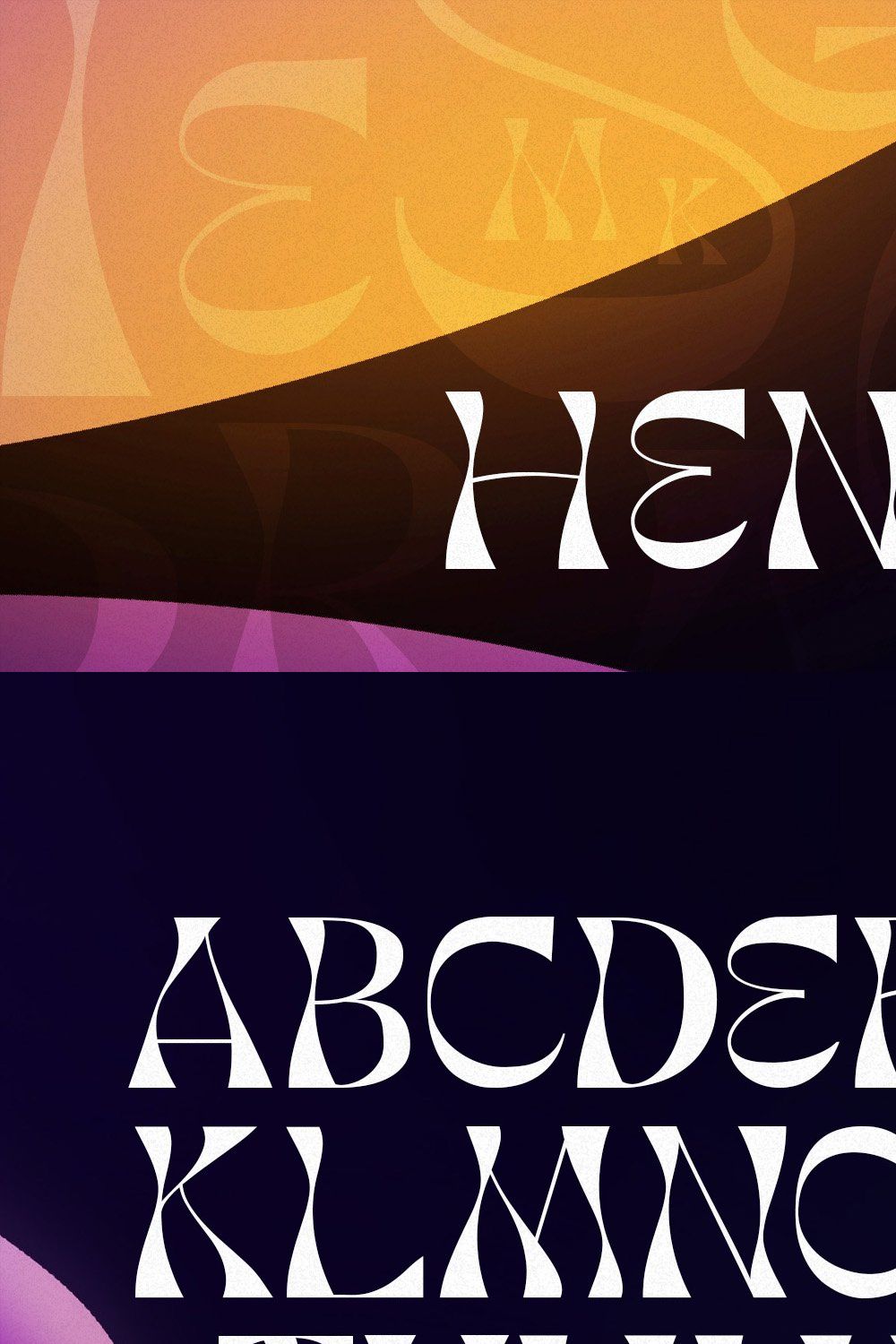 Hendrix Display Typeface pinterest preview image.