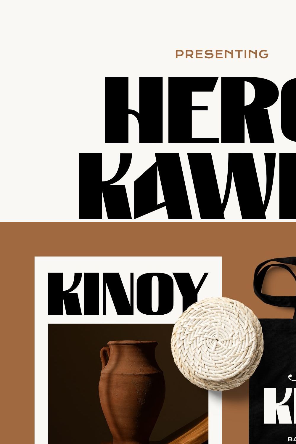 Hero Kawig - Modern Font pinterest preview image.