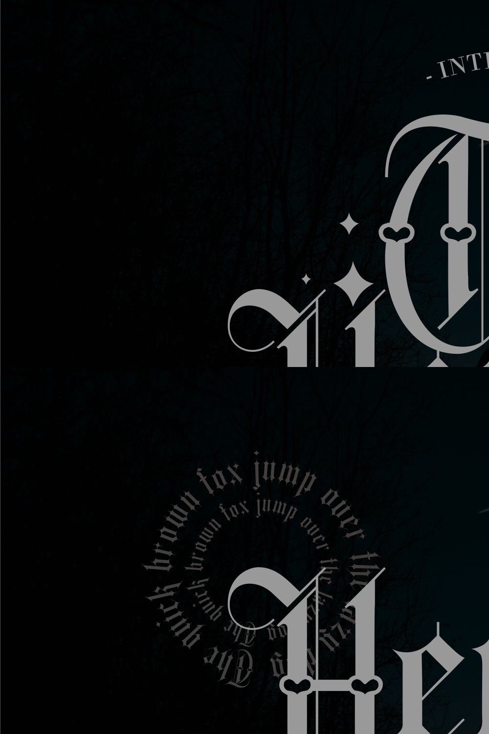 Hewalk - Blackletter Typeface Font pinterest preview image.